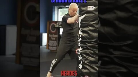 Heroes Training Center | Kickboxing & MMA "How To Double Up" Hook & Hook & Hook & Knee 2 | #Shorts