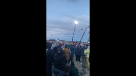 TRUMP arriving on helicopter- 2022 Florence Arizona rally￼