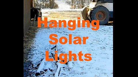 Hanging Solar Lights at the Homestead