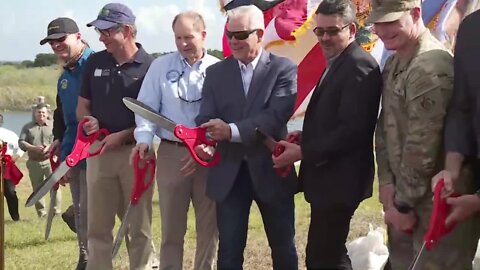 Ribbon-cutting ceremony dedicates restoration of Herbert Hoover Dike