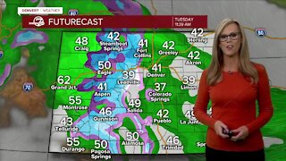Still chilly with rain and snow to start the week