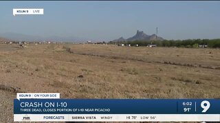 Deadly wreck shuts down eastbound I-10 Thursday near Picacho