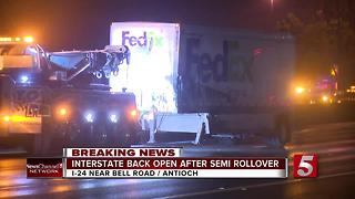 I-24 Reopens After Semi Crash In Antioch