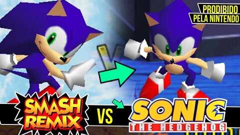 Mod Sonic Proibido pela NINTENDO | Smash Remix - Rk Play