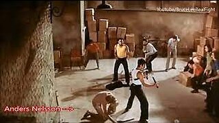 Cross kick Studio Films My Favorite Bruce Lee fight scene beat up thugs with nunchucks