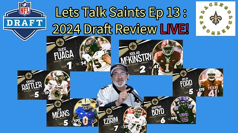 Lets Talk Saints Ep 13New Orleans Saints Draft Recap Show Live!