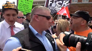 Canadians seem to have enough of Trudeau, yelling, waving "F**k Trudeau!" and "Trump MAGA" flags, giving his security a hard time.