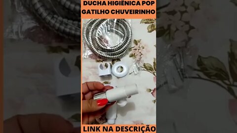 Ducha Higiênica Pop Gatilho chuveirinho Lavabo Abs Branco registro 1/4 volta c8 cromado