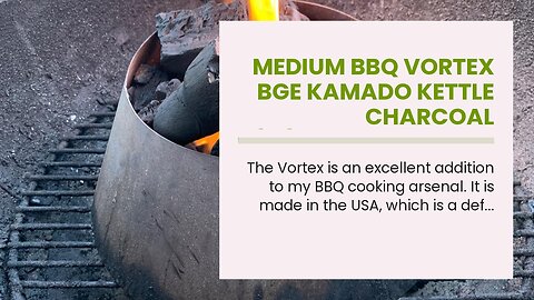 Medium BBQ Vortex BGE Kamado Kettle Charcoal (in)direct cooking - GENUINE, USA MADE