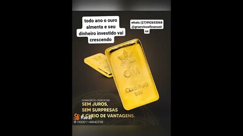 você já pensou em fazer algum tipo de investimento? #ouro #dinheiro #lucro #QueridosDoBrasil #fy