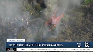 Local fire crews preparing as heat, Santa Ana winds hit region