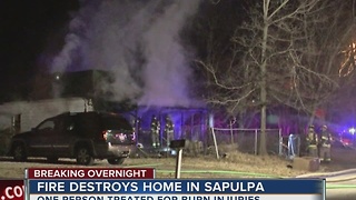 Fire destroys home in Sapulpa