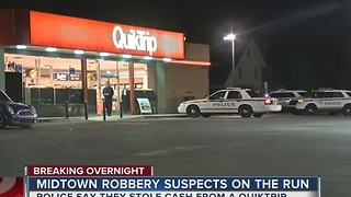 Two men on the run after robbing a midtown Quiktrip