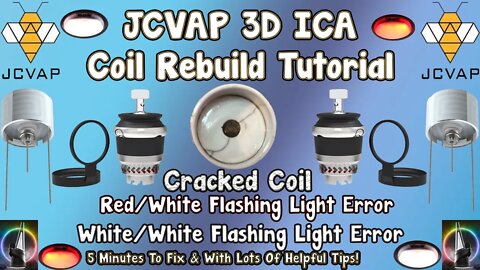 Puffco Peak Pro JCVAP 3D ICA Rebuild Tutorial! Red/White Waaambulance Light & White/White Light Fix!