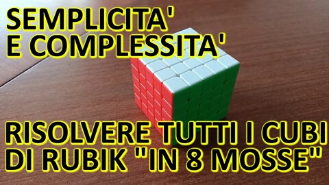 Problemi "semplici", interazioni fondamentali: la soluzione "in 8 mosse" di tutti i cubi di Rubik