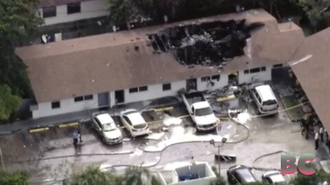 A rescue helicopter crashed into a Florida apartment complex