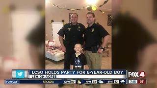 Lee County Sheriff's Office throw birthday party for 6 year old boy