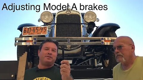 How to adjust Ford Model A mechanical brakes.