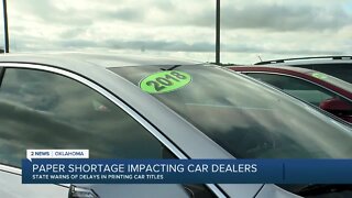 Stock paper shortage impacting car dealers