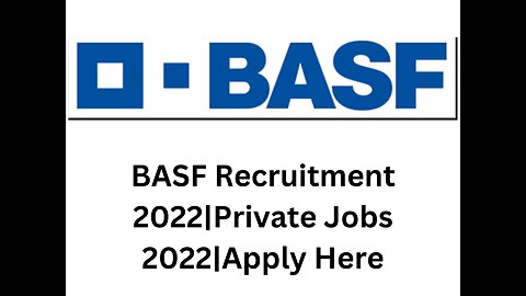 BASF Recruitment 2022|Private Jobs 2022|Apply Here