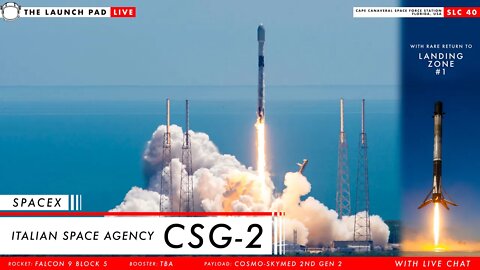 LIVE! SpaceX CSG-2 Launch with Return to LZ-1