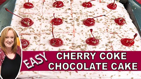 CHERRY COKE CHOCOLATE CAKE RECIPE | With Cherry Butter Cream Frosting | Easy Box Cake Mix Recipe