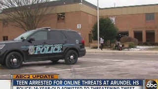 Teen at Arundel High School arrested for racially motivated tweet
