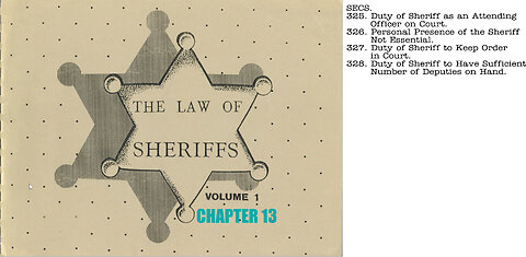 The Law of Sheriffs Chapter 13