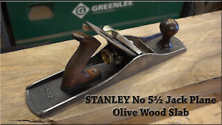 STANLEY no. 5½ Jack Plane - Reclaimed Olive Wood Slab