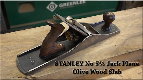 STANLEY no. 5½ Jack Plane - Reclaimed Olive Wood Slab