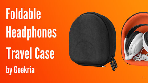 Foldable Over-Ear Headphones Travel Case, Hard Shell Headset Carrying Case | Geekria