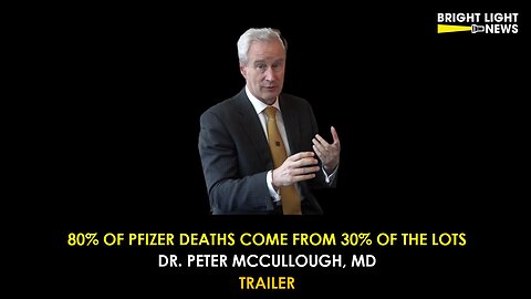 [TRAILER] 80% of Pfizer Deaths From 30% of the Lots -Dr. Peter McCullough, MD
