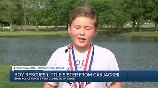 Bixby boy rescues little sister from carjacker