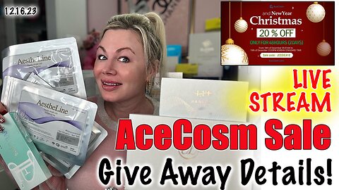 Live Discuss the AceCosm Christmas Sale and my Giveaway! Code Jessica10 Saves you 20%