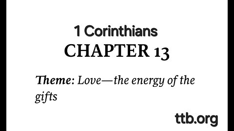 1 Corinthians Chapter 13 (Bible Study)