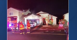 Vegas FD: 1 person sent to hospital in garage fire