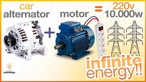 Get Free Energy with AC Motor and Car Alternator 💡Change the World | Liberty Engine