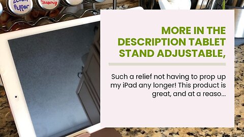More In The Description Tablet Stand Adjustable, Lamicall Tablet Stand : Desktop Stand Holder D...