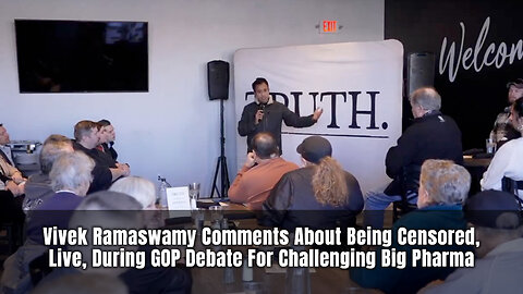 Vivek Ramaswamy Comments On Being Censored, Live, During GOP Debate For Challenging Big Pharma