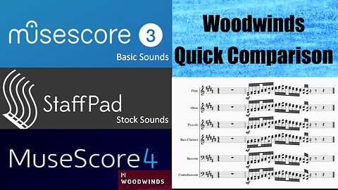 MuseScore3, StaffPad, & MuseScore 4 Woodwinds Quick Playback Comparison