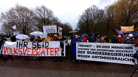 17.04.2023 Demo Protestkundgebung vor dem Schloß Bellevue in Berlin - Merkels Blechorden