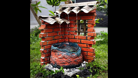 Remember childhood with ancient waterfall idea from styrofoam box