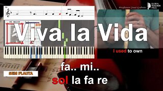 Viva la Vida Coldplay Notas Flauta Acordes Guitarra Piano Cifra Educacao Musical Jose Galvao