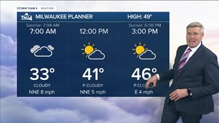 Tuesday to be sunny with highs in the 40s