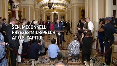 McConnell freezes mid-speech at US Capitol