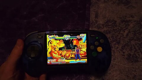 Playing Street Fighter Zero 3 (Saturn) and Capcom vs. SNK 2 (DC) on Anbernic RG Arc-S 1GB Linux