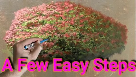 How To Paint a Flower Bush