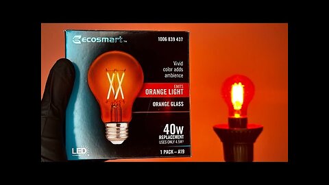 ECOSMART LED LIGHTBULB- ORANGE LIGHT 40W #lightbulb #light #christmas