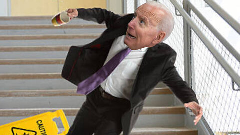 Joe Biden Continues To Defy The Laws of Physics By Falling Up Staircases
