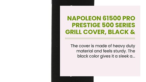 Napoleon 61500 PRO Prestige 500 Series Grill Cover, Black & Barbecue Grill Accessory 62059 - Br...